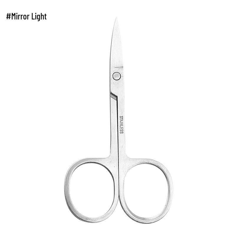 Stainless Steel Eyebrow and Nose Hair Scissors - Round & Pointed Tips, Mirror Polished.