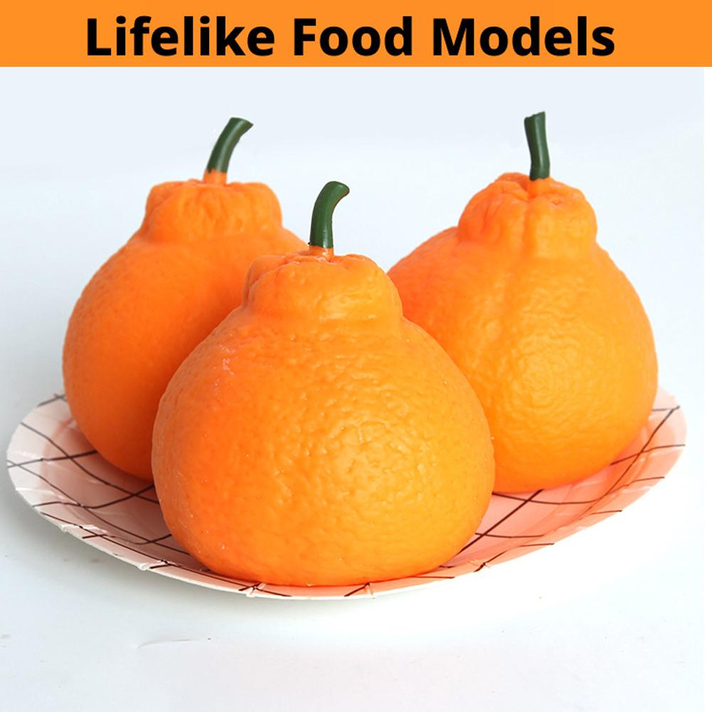 Realistic Orange Squishy Toy Soft Squeeze Stress Relief Funny Fruit Fidget Anti Stress Decompression Toy