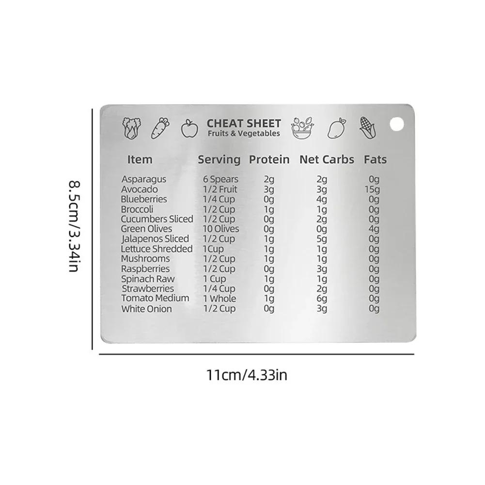 5 Pieces Stainless Steel Magnetic Kitchen Conversion Charts for Baking and Cooking Measurements with Smooth Edges for Safety