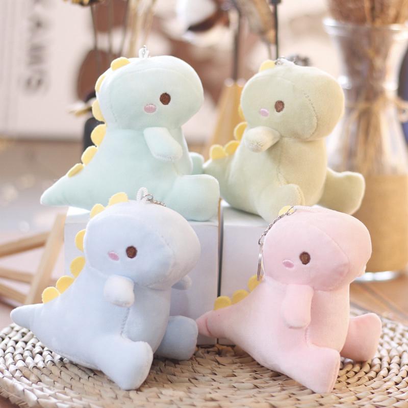 1Pc 12Cm Big Tail Dinosaur Plush Doll Car Key Chain Bag Pendant Cute Doll Couple Backpack Pendant Key Chain