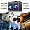 LED Light 2.1 Desktop Computer Speaker Heavy Bass Subwoofer Combination Speaker USB Power Supply For Cellphone PC Laptop 3W