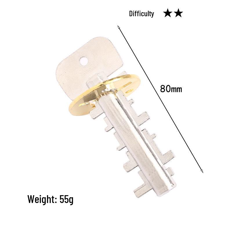 Intelligence Puzzle Zinc Alloy Disentanglement Rings - Unlock Nine Linked Rings Kongming Luban Lock Educational Toy