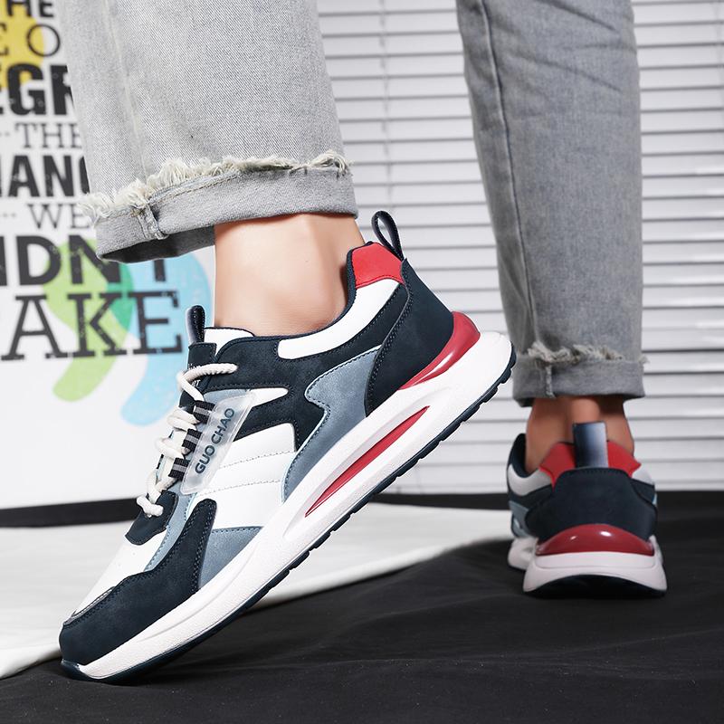 Herren Weiße Streetstyle Sport Laufschuhe Retro Schlichte Skateboardschuhe Große Größe für Studenten