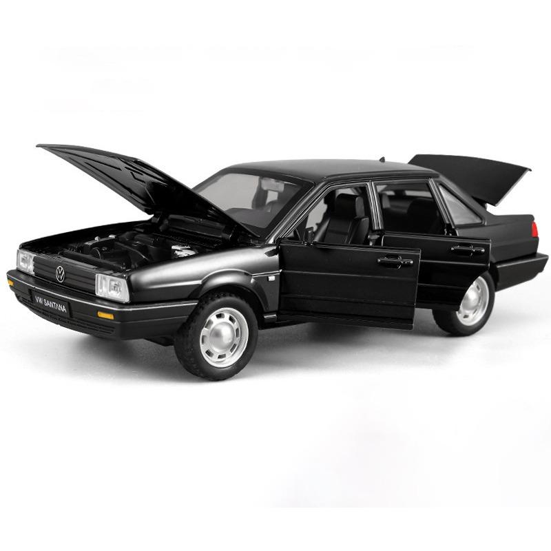 

1/24 масштаб Santana литые игрушечные машинки из сплава игрушечная модель автомобиля коллекция звуков и света детская игрушка подарок чёрный