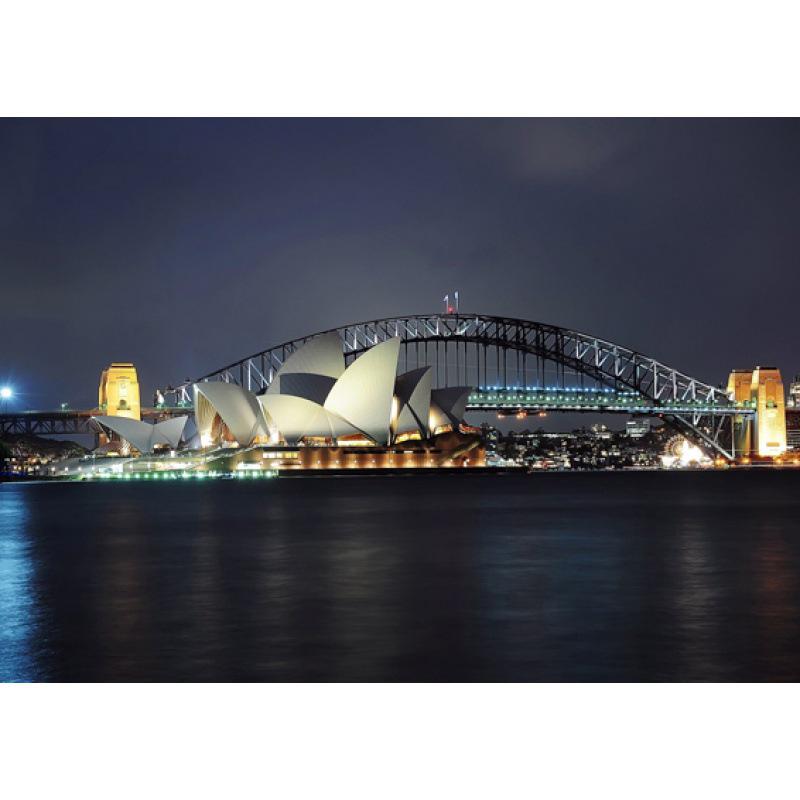 Sydney Opera House Decorative Wall Art: Framed Kraft Paper Poster