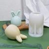 Easter Egg Bunny Silicone Mold DIY Faceless Rabbit Resin Plaster Craft Mold Flexible Reusable Candle Mold for Holiday Decor