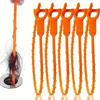 Ensemble de 5 outils pour déboucher les canalisations Cheveux Bouchon Outil Manuel Nettoyeur de Tuyaux d'Évier de Toilettes Tiges Flexibles en Plastique pour l'Entretien des Canalisations de Salle de Bain Cuisine