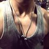 Fitness Dumbbell Pendant Necklace Men's Titanium Steel Personality Couple Simple Pendant Necklace