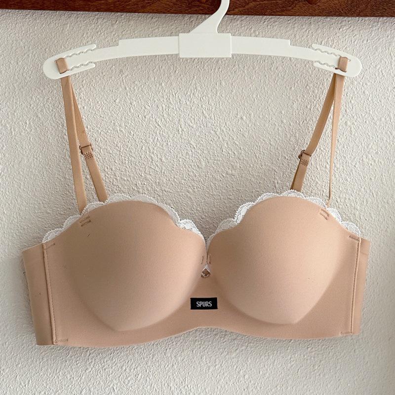 

Бесшовный бюстгальтер пуш-ап на тонких бретелях для маленькой груди - Без косточек, Предотвращающий провисание, Увеличивающий размер для сексуального вида 34/75AB