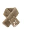 Solid Color Anti-Cold Neckerchief Casual Kids Plush Scarf Sweet Bowknot Scarf  Children