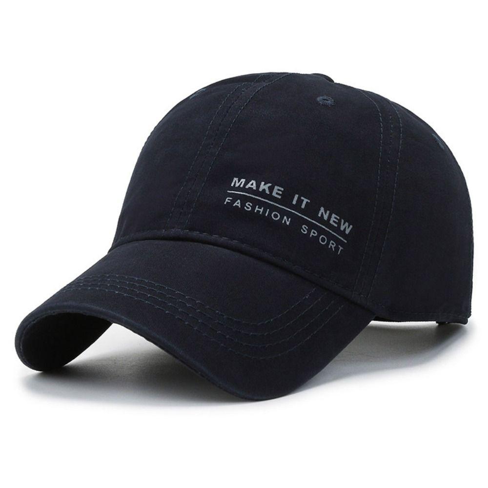 Letter Embroidery Visor Baseball Cap Pure Cotton Adjustable Trucker Hats Snapback Sun Protection Sunshade Hats