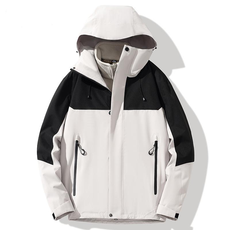 

HJCAMEL Водонепроницаемая куртка три в одном с флисовой подкладкой: Модный мужской и женский зимний костюм для катания на лыжах и альпинизма M