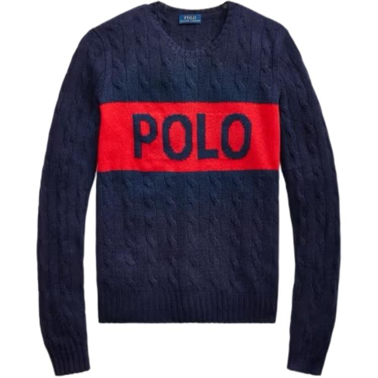 

Polo Ralph Lauren FW25 Cable Knit Letter Sweater Women sweater 211763839-001 XS