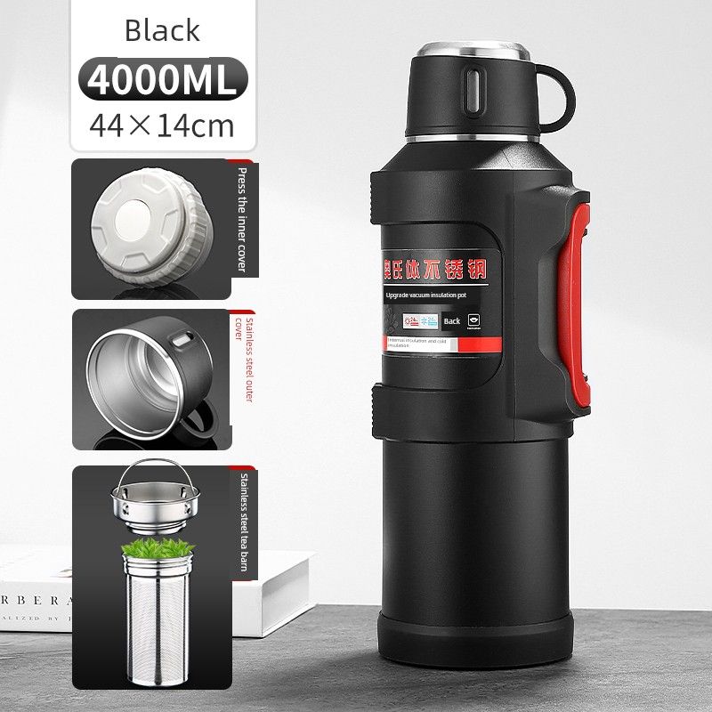 New Arrival 316 Stainless Steel Thermal Pot Large Capacity Vacuum Cup Outdoor Car Portable Kettle Household Kettle 6L
