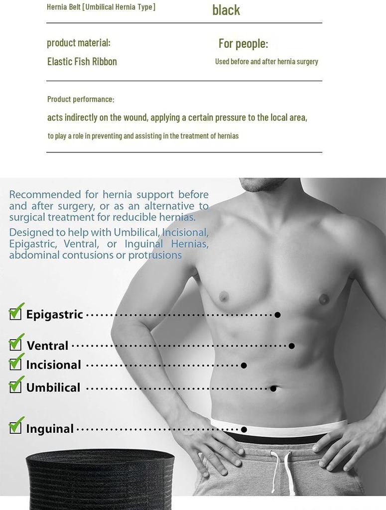 Unisex Abdominal and Inguinal Hernia Support Belt