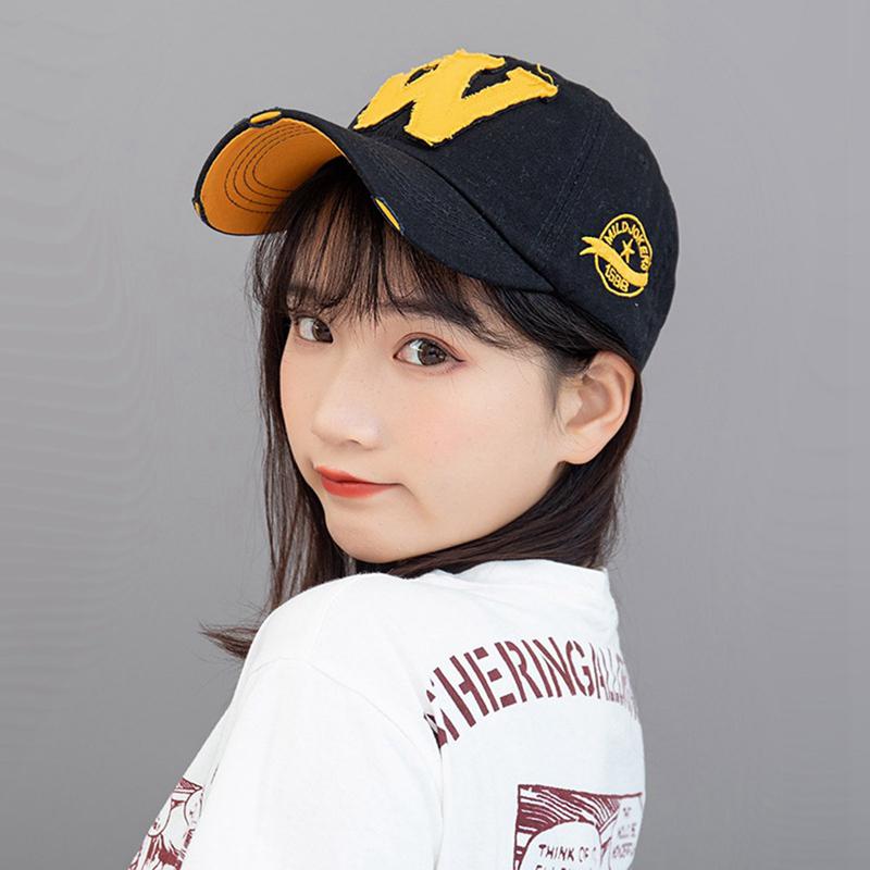 Letter W Baseball Cap Retro Outdoor 