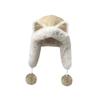 Casual Retro Cold Bomber Hat Solid Color Thicken Ear Protection Hat Windproof Winter Warm Cap Outdoor Keep Warm