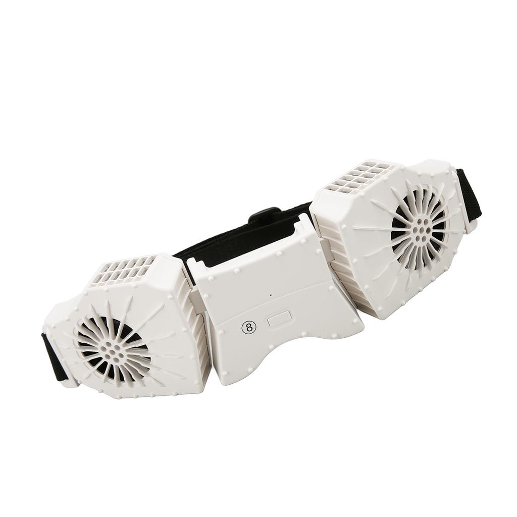 Waist Fan 3 Speed 8000mAh 5V 2A Type C Fast Charging Portable Wearable Belt Fan for Climbing Hiking