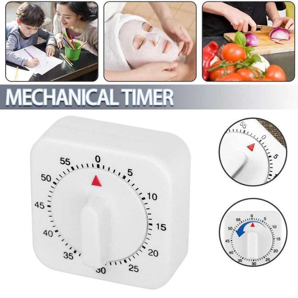 Square Mechanical Timer 3 Seconds Ring For Cooking