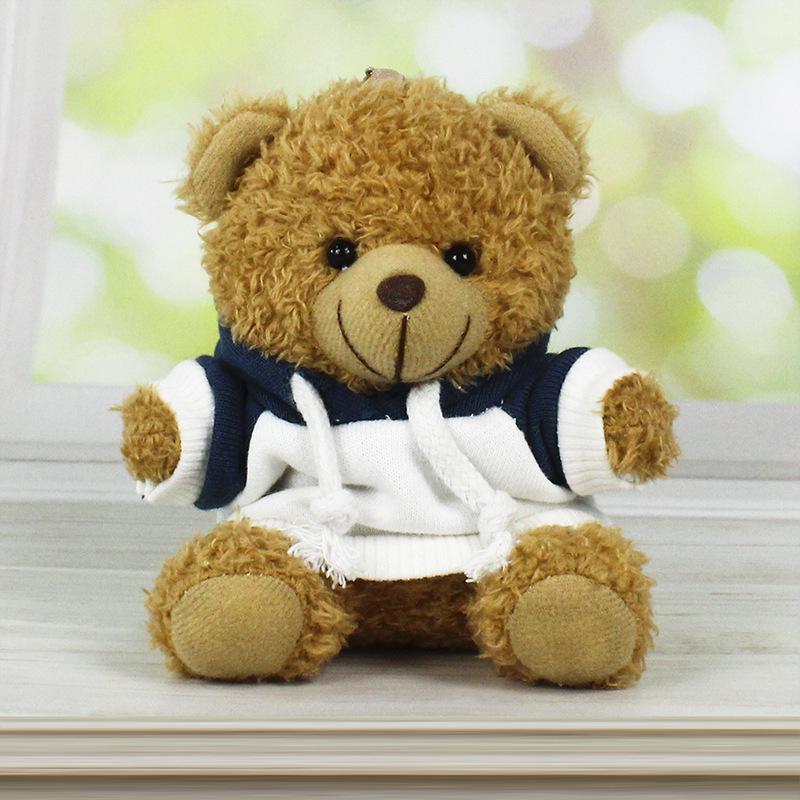 Charming Teddy Bear Keychain Plush Doll - Dressed Up Couple Backpack Ornament Gift