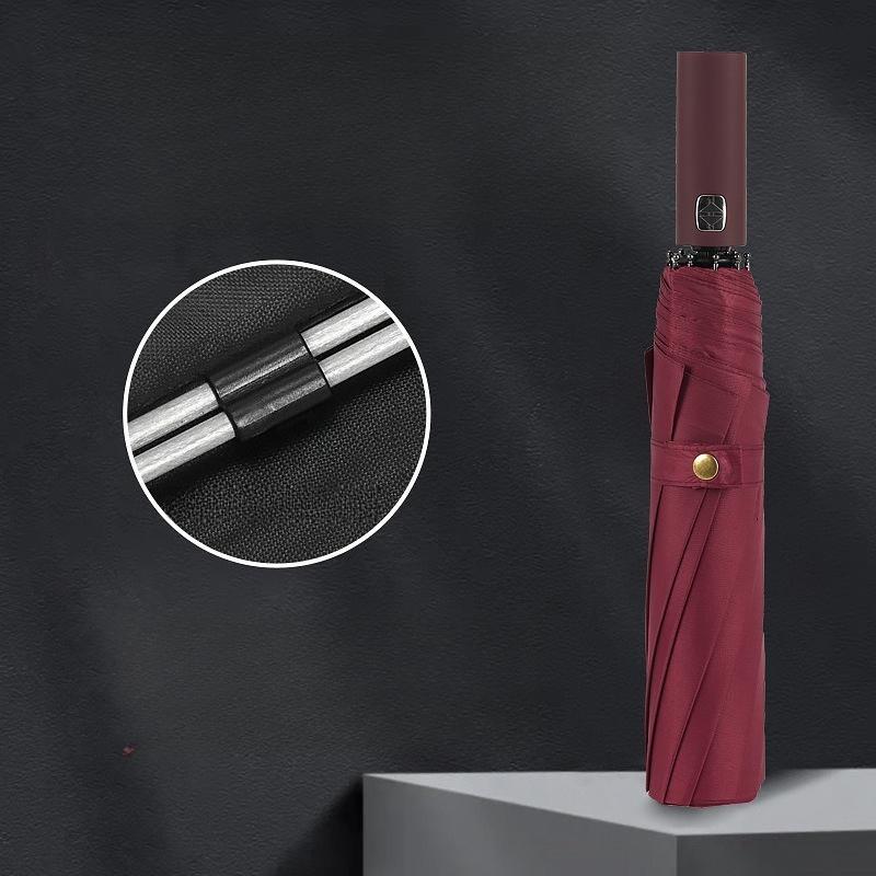 27-inch Automatic Folding Umbrella - Premium All-Weather Sunshade for Men, UV Protection & Extra-Large Canopy