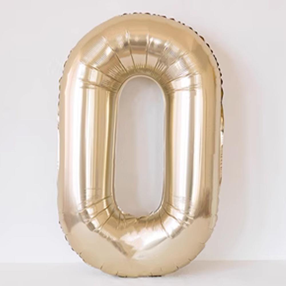 40 Inch Platinum 0-9 Aluminum Foil Balloons Birthday Wedding Anniversary Party Decorations Foil Balloons Baby Shower Decorations