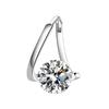1 Pair Drop Earrings Cubic Zirconia Inlay Arc-Shaped Design Earrings Lightweight Comfortable Wearing Women Earrings Jewelry Gift