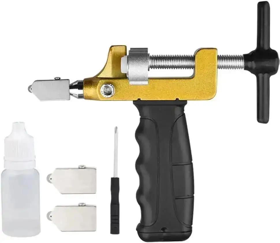 1 Pcs 2 In 1 Manual Glass Tile Cutter Hand Tools Set With 2 Tungsten Steel Blades For Cutting Glass Ceramic Tile Glazed Tile