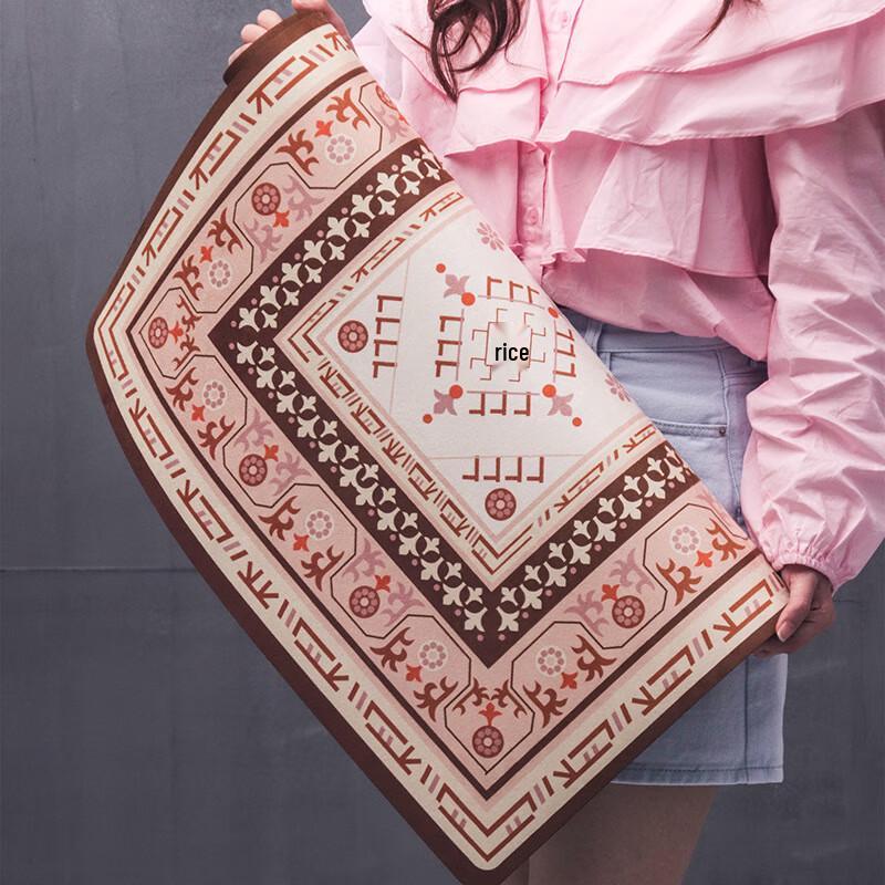 Oeny Bohemian Natural Rubber Suede Yoga Mat