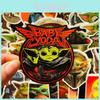 Vibrant Baby Yoda Cartoon Vinyl Stickers Set For Laptop And Bike Customization