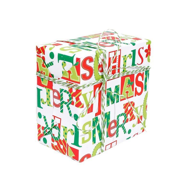Christmas Roll Up Gift Wrapping Paper 43 * 300c Santa Merry Christmas Gift