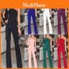 Elegant Women Tied Waist Flared Jumpsuits Fashion One Shoulder Sexy Rompers For Effortless Style
