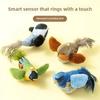 Vivid Chirping Flying Bird Cat Toy Plush Interactive Chirping Bird Cat Toy  for Cat Supplies