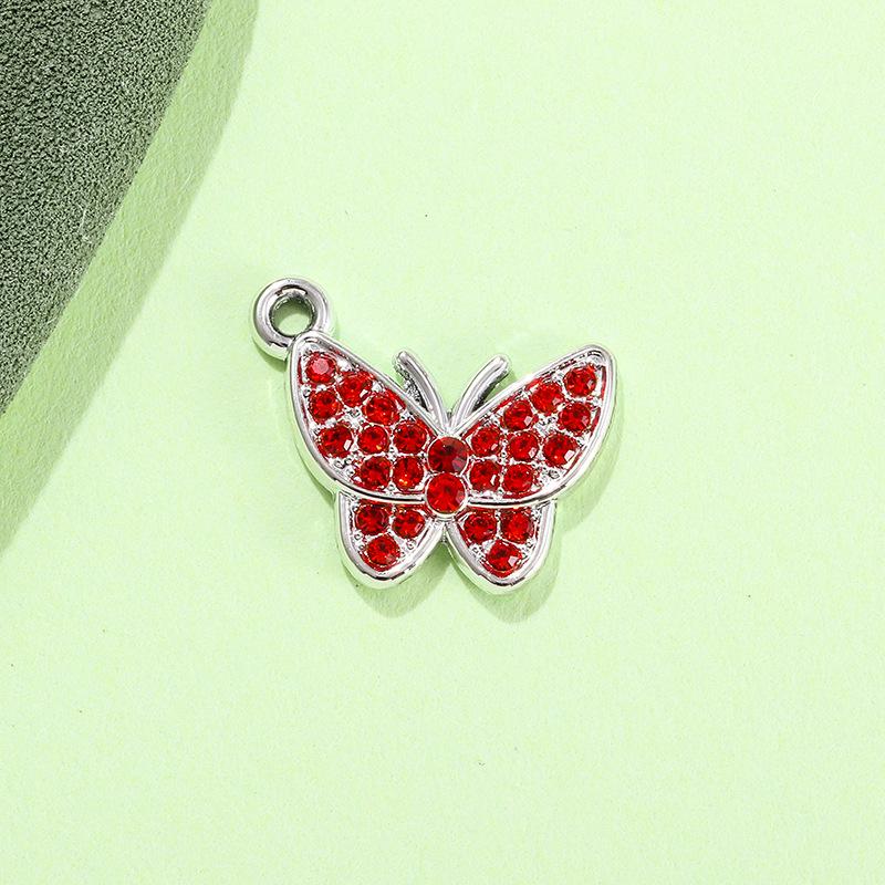 Breloque Pendentif Papillon Strass Coloré pour Bijoux, Charme pour Bracelets, Chevillères et Colliers DIY