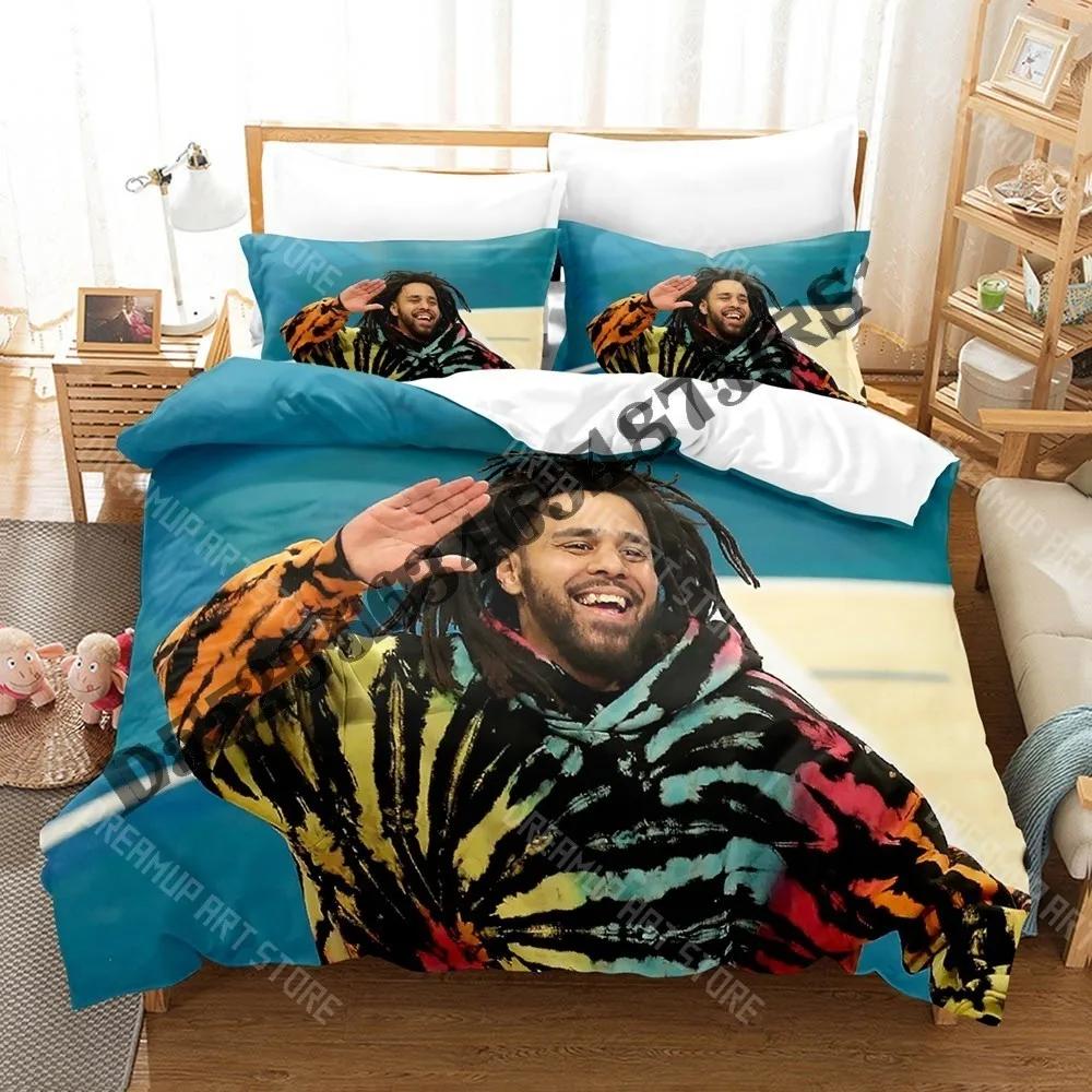 3D Print J Cole Bedding Set Single Twin Full Queen King Size Bed Set Adult Kid Bedroom Duvetcover Sets 3D Print Anime Bed Sheet