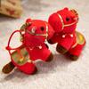 1Pcs Blessing Message Horse Doll Keychain Red Horse Plush Stuffed Toys Bag Pendant  Year Gift For Friends