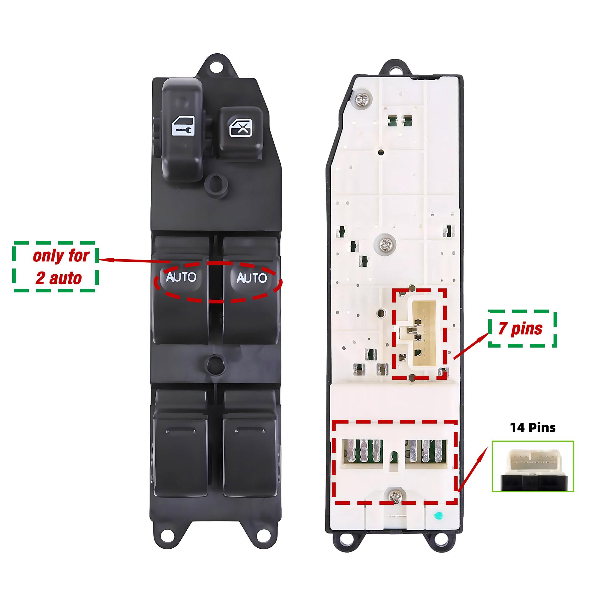 

84820-35060 Front Left Car Auto Power Window Control Switch Button For For Toyota 4Runner 1995 1996 1997 1998-2002 8482035060 Left hand driver