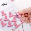 Paper Clamp Metal Clip 8PCS Binder Clips Round Tail Safety Design Stable Clamping Fresh Color Force Macaron Rust Resistant Office School Supplies