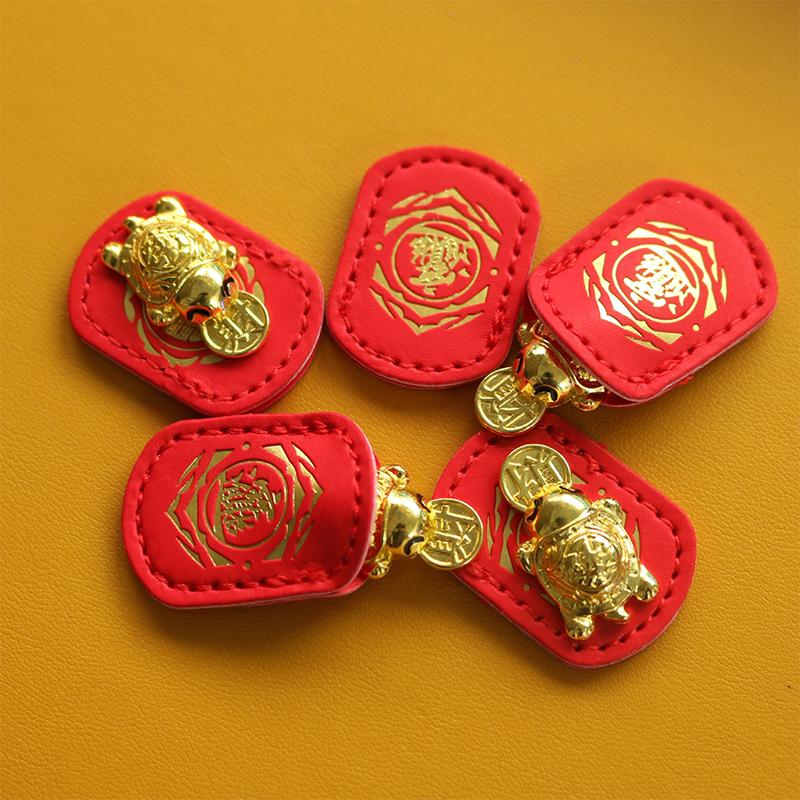 Lucky Wealth Turtle Amulet Fengshui Lucky Turtle Wallet Charm Money-Biting Turtle Ornaments Decor Auspicious Turtle Statue