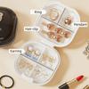 7 Fächer Tragbare Aufbewahrungsbox Haarnadel Ohrringe Halskette Schmuckkästen Mini Bärenmuster Medikamenten Pillendose Reise Trennbox