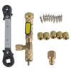 Multifuntional Tool Set Core Removal Tool Valves Core Remover Brass Texture for Repairing Household Cooling Systems