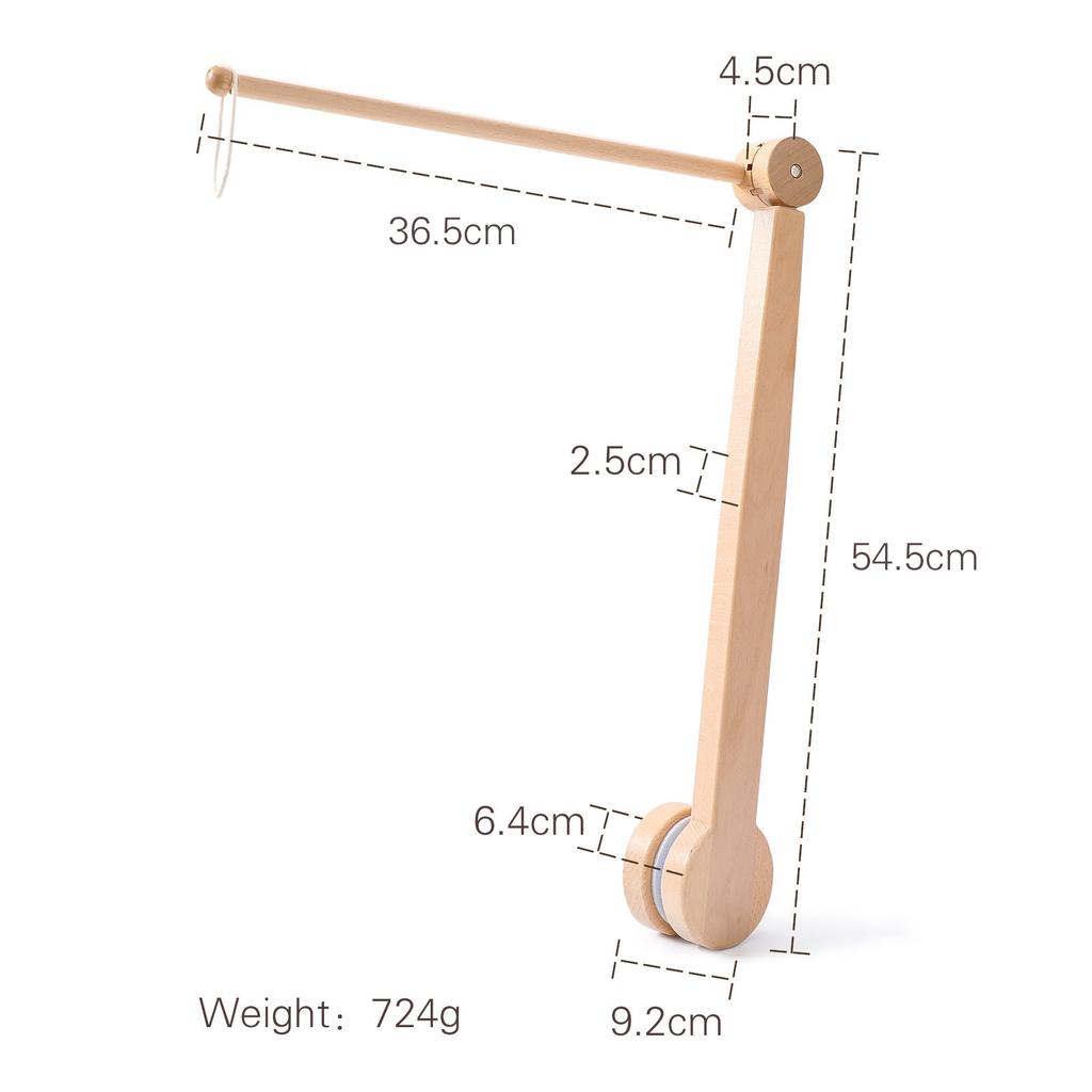 Baby Wooden Bracket Bed Bell 0 6 Months Toy Bracket Accessories Hanging Bracket Soft Mobile On The Bed Baby Room Decoration Crib