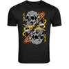 König Totenkopf Motor Kolben T-Shirt - Biker Mechaniker Grafik T-Shirt