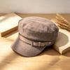Vintage Style Navy Cap Women Warm Hat For Autumn Winter Slimming Face