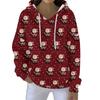 Christmas Hoodies For Women Funny Cute Printed Holiday Sweatshirt Winter Oversized Pullover Tops