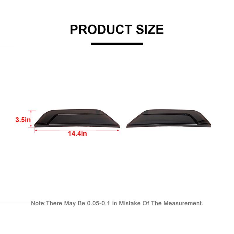 Car Front Fog Light Cover Trim Fog Lamp Decoration Guard for Ford F150 2021 Up Accessories Smocked Black