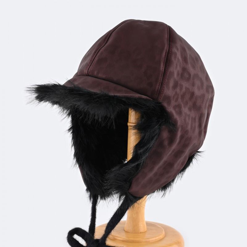 Unisex Winter Warm Fleece-lined Aviator Hat With Ear Protection Short Brim Cap Cycling Outdoor Use