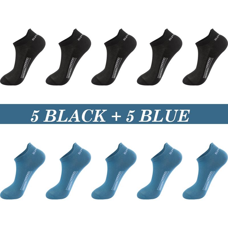 High Quality 10 Pairs Men Socks Breathable Cotton Summer Sports Boat Sock Mesh Casual Athletic Thin Cut Short Sokken Plus Size 37-48