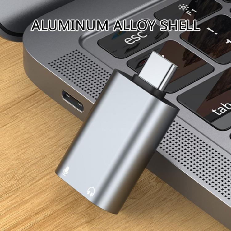 Double 3.5mm Headphone Adapter, USB C Double Headphone Splitter Type C To Auxiliary Female Port External Sound Card
