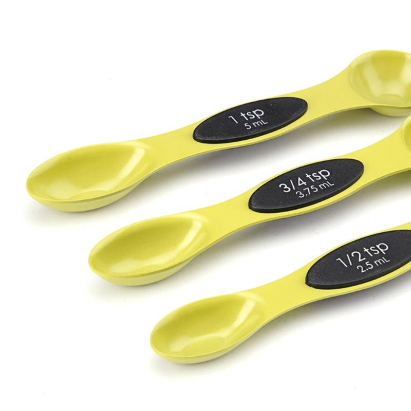 8Pcs Magnetic Suction Double Heads Baking Scale Measuring Spoon for Kitchen Measuring Dry Liquid Ingredients Rust Proof